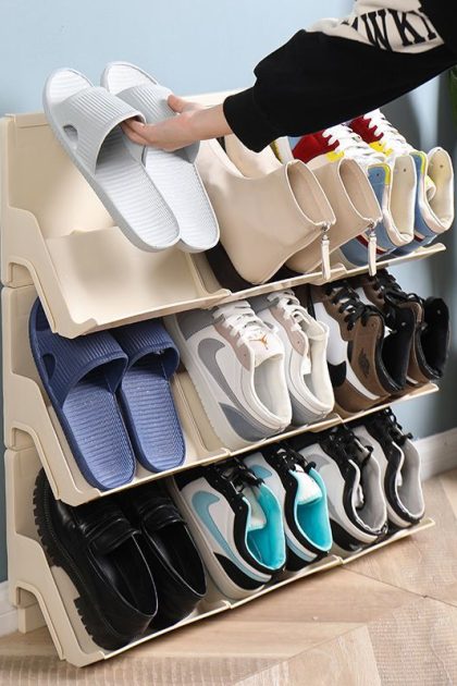 Stackable Shoe Racks Vertical Shoes Hanger